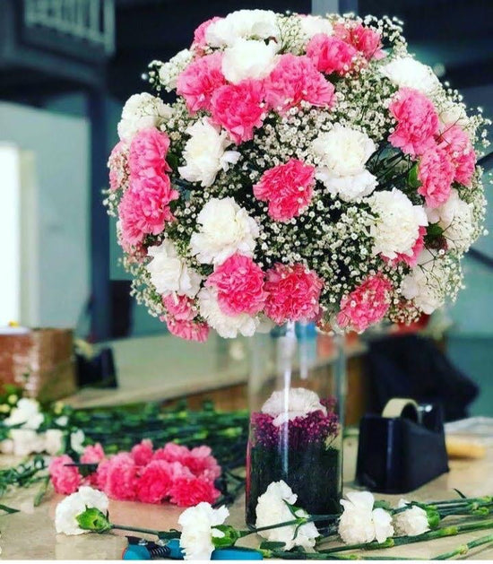 Luxury pink and white flowers vsae