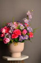 Pink & purple flowers vase