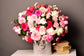 Luxury pink flowers box