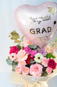 Graduation pink flowers bouquet