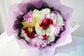 Pink white and red peony bouquet