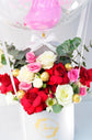 Red ,pink and white flowers box