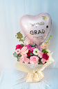 Graduation pink flowers bouquet