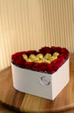red rose box with Ferrero