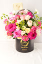 Pink and white flowers box