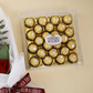 Red rose with ferrero chocolate
