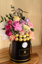 Pink flowers Box with chocolate