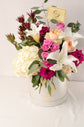 White and pink flowers box