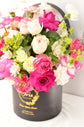 Pink and white flowers box