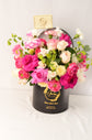 Pink and white flowers box