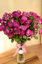 Fuchsia baby rose vase
