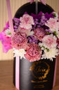 Pink flowers with balloon in box