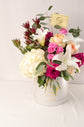White and pink flowers box